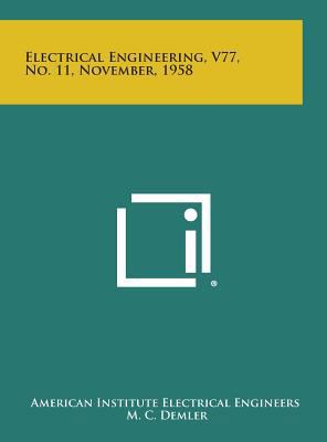 Electrical Engineering, V77, No. 11, November, ... 1258753804 Book Cover