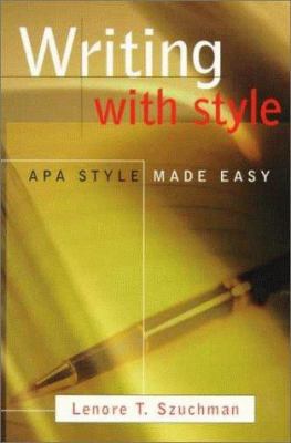 Writing with Style: APA Style Made Easy (with I... 0534349420 Book Cover