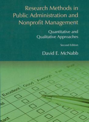 Research Methods in Public Administration and N... 0765617676 Book Cover