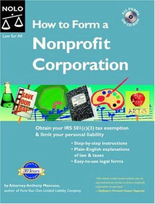 How to Form a Nonprofit Corporation, 6th 1413300391 Book Cover