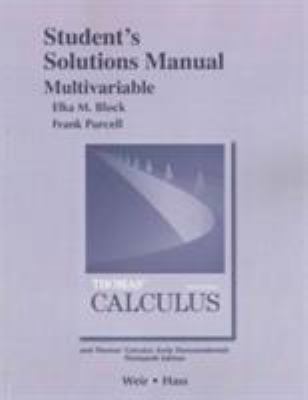 Student Solutions Manual, Multivariable for Tho... 0321878973 Book Cover