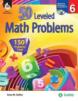50 Leveled Math Problems Level 6 [With CDROM] B00QFX59YS Book Cover