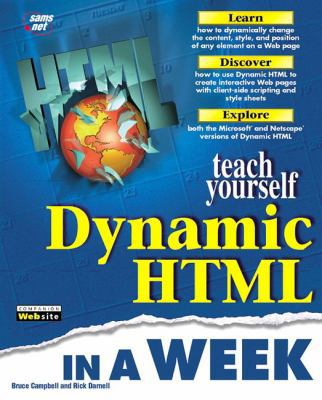 Sams Teach Yourself Dynamic HTML in a Week 1575213354 Book Cover