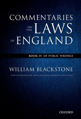 The Oxford Edition of Blackstone's: Commentarie... 019960102X Book Cover