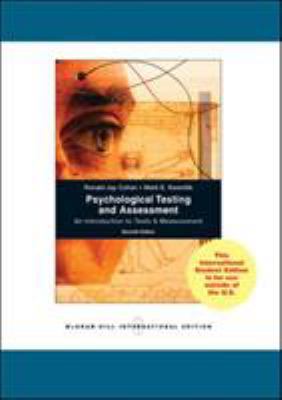 Psychological Testing and Assessment: An Introd... 0071272232 Book Cover