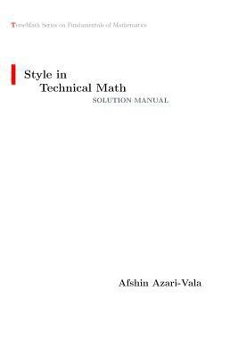 Style in Technical Math Solution Manual 1775099636 Book Cover