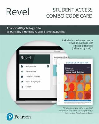 Revel for Abnormal Psychology -- Combo Access Card 0135447658 Book Cover