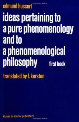 Ideas Pertaining to a Pure Phenomenology and to... B00H7Z2NBK Book Cover