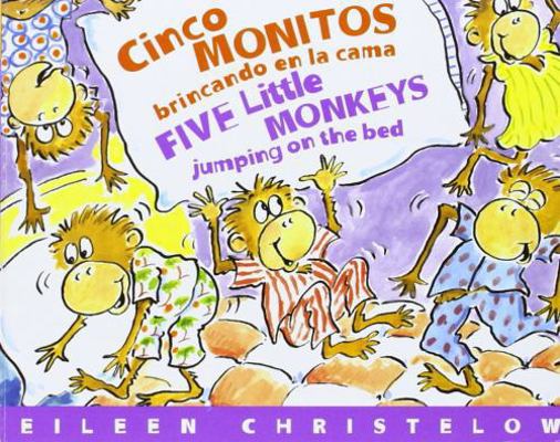 Cinco Monitos Brincando en la Cama/Five Little ... [Spanish] 061856442X Book Cover