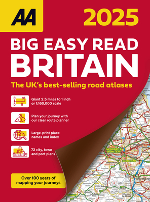 AA Big Easy Read Atlas Britain 2025 Spiral 0749583932 Book Cover