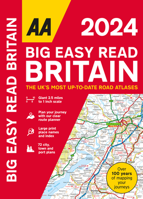 AA Big Easy Read Atlas Britain 2024 Paperback 0749583312 Book Cover
