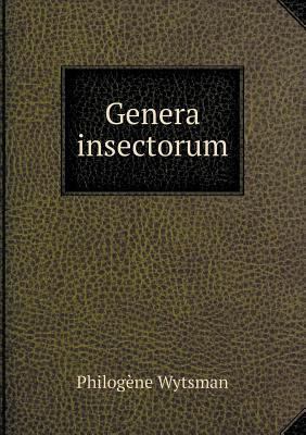 Genera insectorum [French] 551895798X Book Cover