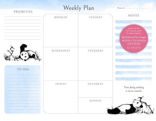 Big Panda and Tiny Dragon Weekly Planner Notepad B0CTYGNYGT Book Cover