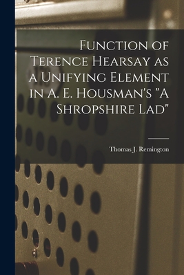 Function of Terence Hearsay as a Unifying Eleme... 1014388899 Book Cover