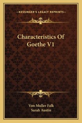 Characteristics Of Goethe V1 1163110728 Book Cover