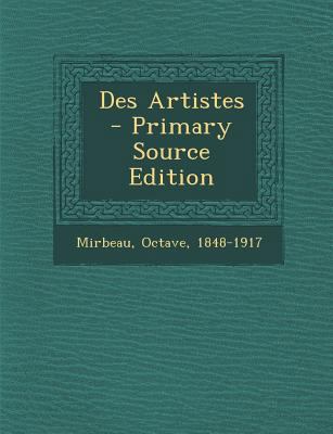 Des Artistes [French] 1294847511 Book Cover