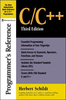 C/C++ Programmer's Reference, Third Edition 0072227222 Book Cover