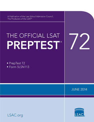 The Official LSAT Preptest 72: (June 2014 Lsat) 0986045527 Book Cover