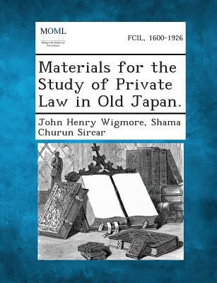 Materials for the Study of Private Law in Old J... 1287359167 Book Cover