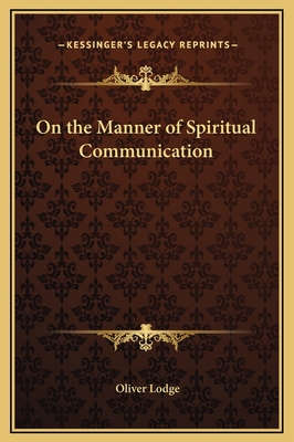 On the Manner of Spiritual Communication 1169155375 Book Cover