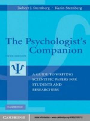 The Psychologist's Companion: A Guide to Writin... 0511860323 Book Cover