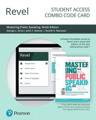 Revel for Mastering Public Speaking -- Combo Ac... 0135248175 Book Cover