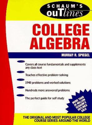 Schaum's Outline of College Algebra 0070602263 Book Cover