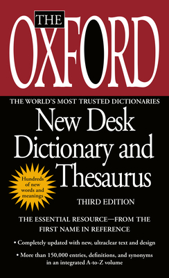The Oxford New Desk Dictionary and Thesaurus B0073N6UO2 Book Cover