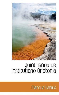 Quintilianus de Institutione Oratoria 0559824459 Book Cover