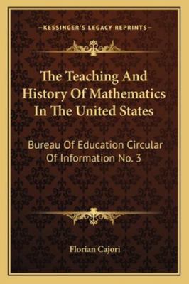 The Teaching And History Of Mathematics In The ... 1163299871 Book Cover