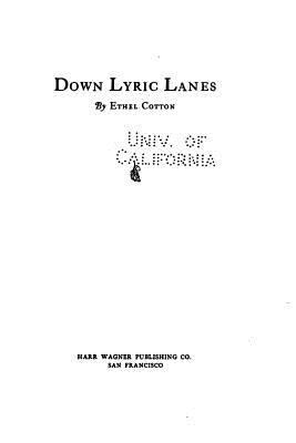 Down Lyric Lanes 1530465036 Book Cover