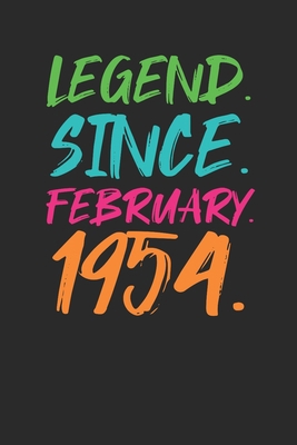 Legend Since February 1954: Birthday Gift and Anniversary Gift for Wife Women And Men - Graph Paper Journal (6" X 9" - 120 Pages/ 5 Squares per inch)