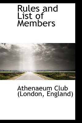 Rules and List of Members 1103893955 Book Cover