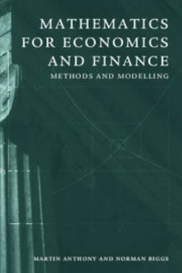 Mathematics for Economics and Finance: Methods ... 0521559138 Book Cover