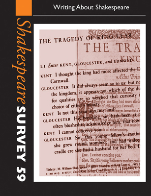 Shakespeare Survey: Volume 59, Editing Shakespeare 0521201136 Book Cover