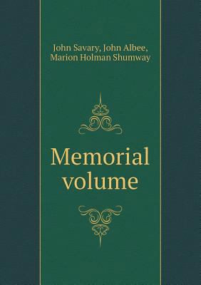 Memorial volume 551859013X Book Cover