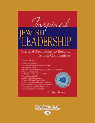 Inspired Jewish Leadership: Practical Approache... [Large Print] 145968043X Book Cover