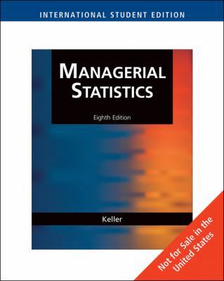 Managerial Statistics, International Edition (w... 0324569556 Book Cover
