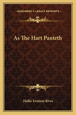 As The Hart Panteth 1163711713 Book Cover