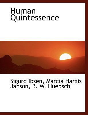 Human Quintessence 1140264508 Book Cover