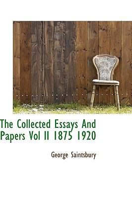 The Collected Essays and Papers Vol II 1875 1920 1113659173 Book Cover