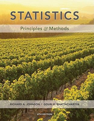 Statistics: Principles and Methods 0470409274 Book Cover