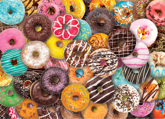 Hardcover Donuts 500 Piece Jigsaw Puzzle Book