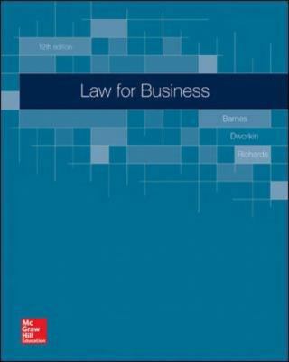 Law for Business 0078023815 Book Cover