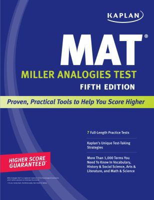Kaplan MAT (Kaplan Test Prep) 1607146843 Book Cover