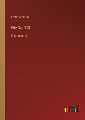 File No. 113: in large print 3368624547 Book Cover