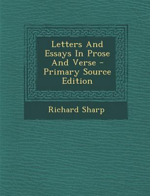 Letters and Essays in Prose and Verse 1287806384 Book Cover