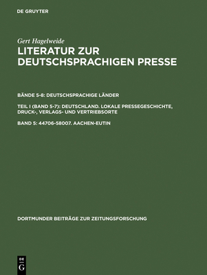 44706-58007. Aachen-Eutin [German] 3598212925 Book Cover