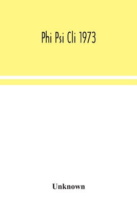 Phi Psi Cli 1973 9354043887 Book Cover