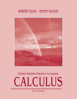 Student Solutions Manual to Accompany Calculus 0759331774 Book Cover